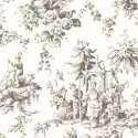 Papier Peint intissé Palais de Chine noir fusain - LES BELLES TOILES DE JOUY - Casadeco - LBTJ87939516