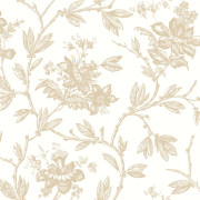 Papier Peint intissé Rosa beige ficelle - LES BELLES TOILES DE JOUY - Casadeco - LBTJ87961108