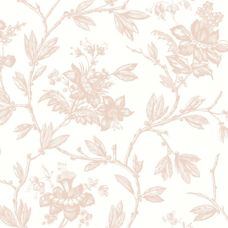 Papier Peint intissé Rosa rose blush - LES BELLES TOILES DE JOUY - Casadeco - LBTJ87964122