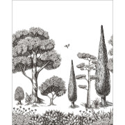 Panoramique intissé Menton noir et blanc - MOONLIGHT 2 - Caselio - MLGT104130923