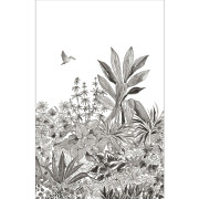 Panoramique intissé Colibri noir et blanc - MOONLIGHT 2 - Caselio - MLGT104140934