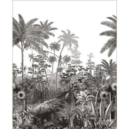 Panoramique intissé Fanstastic Forest noir et blanc - MOONLIGHT 2 - Caselio - MLGT104150945