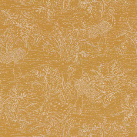 Papier peint Mirador ocre - L'ILE AUX OISEAUX - Casamance - 75891528