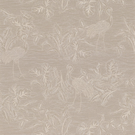 Papier peint Mirador marron glacé et nacré - L'ILE AUX OISEAUX - Casamance - 75891324