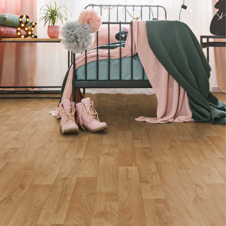 Sol PVC - Parquet Chevron Classic Cotton - Iconik Confort 300 TARKETT - rouleau 4M