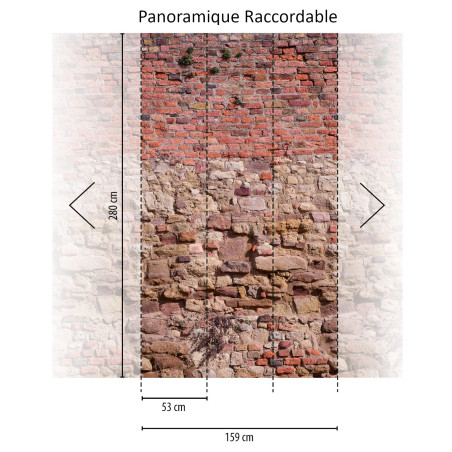 Panoramique Travel Styles Livingwalls Briques - METROPOLITAN STORIES THE WALL - AS Creation - 392461