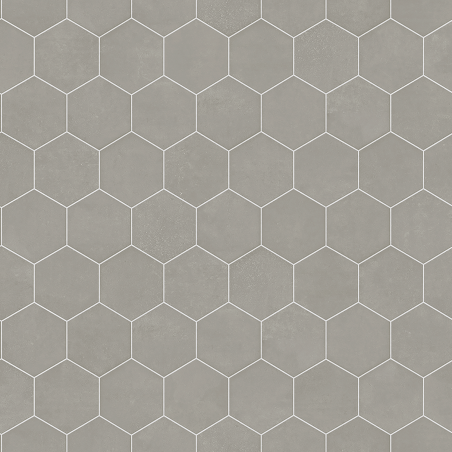 Sol PVC - Nimes 909L - carrelage hexagonale gris - Sonipro - BEAUFLOR - rouleau 4M
