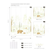 Panoramique intissé The Enchanted Forest Ours 200x310 cm_L - ONCE UPON A TIME - Casadeco - OUAT88227304