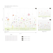 Panoramique intissé The Garden Small World Bouquet 400x250 cm Full_S - ONCE UPON A TIME - Casadeco - OUAT88557810
