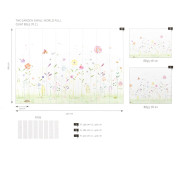 Panoramique intissé The Garden Small World Bouquet 400x280 cm Full_M - ONCE UPON A TIME - Casadeco - OUAT88557811