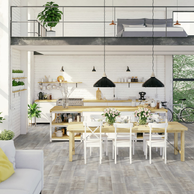 Sol PVC - Nice Stone - carrelage pierre taupe - Primetex - GERFLOR - rouleau 4M