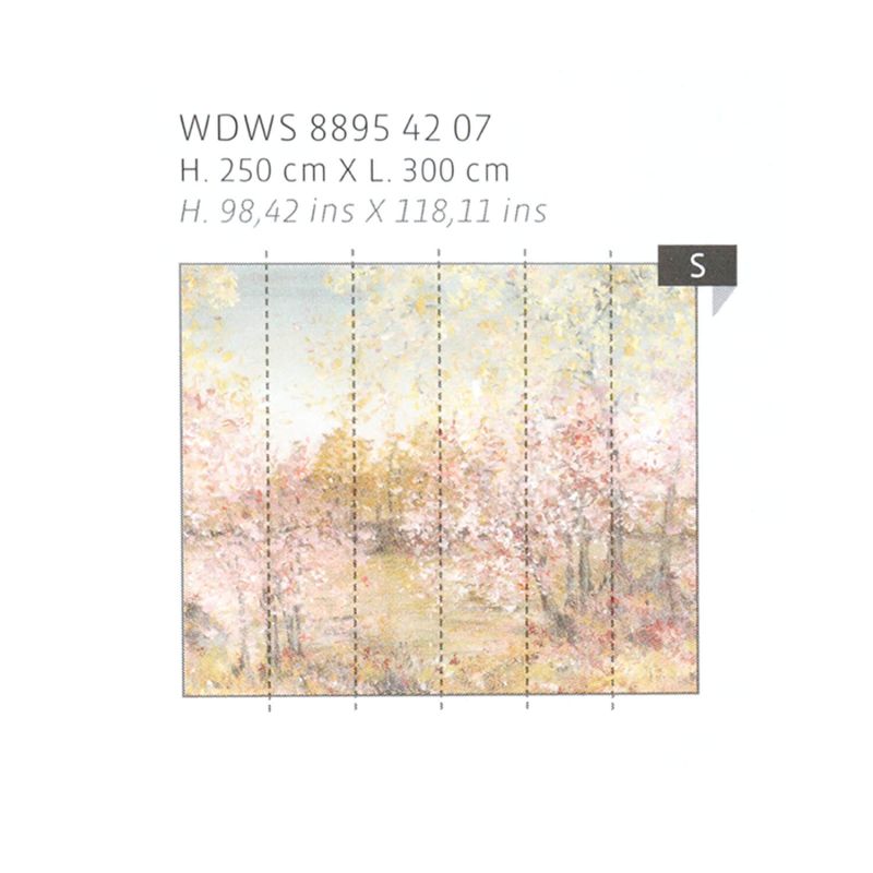 Panoramique intissé Artistic garden rose blush - 300x250cm - WONDERWALLS - Casadeco - WDWS88954207