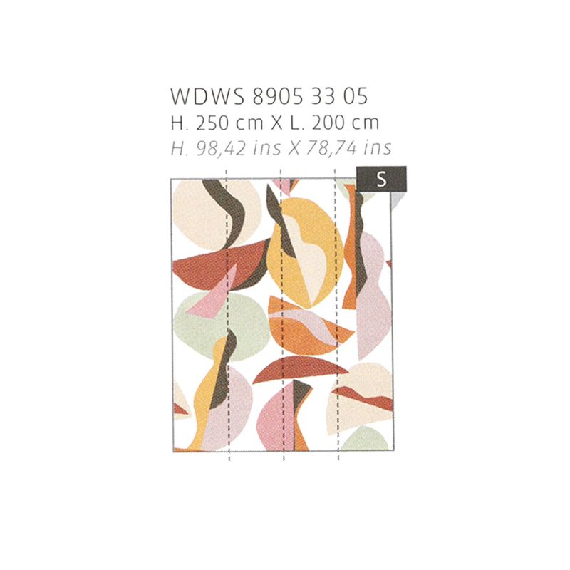 Panoramique intissé bons baisers macaron - 200x250cm - WONDERWALLS - Casadeco - WDWS89053305