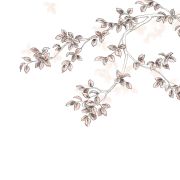 Panoramique intissé calming leaves rose nude - 300x310cm - WONDERWALLS - Casadeco - WDWS89134109