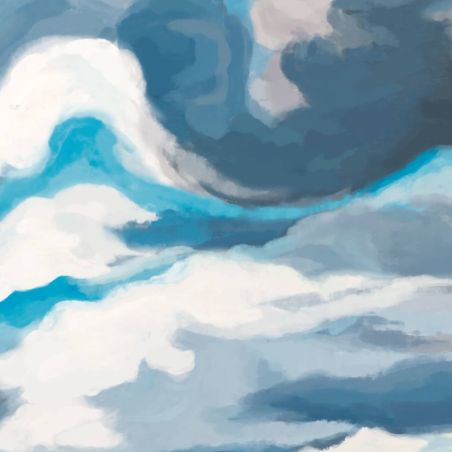 Panoramique intissé Cirrus bleu nuage - 400X250cm - WONDERWALLS - Casadeco - WDWS88886210