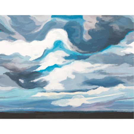 Panoramique intissé Cirrus bleu nuage - 400X250cm - WONDERWALLS - Casadeco - WDWS88886210