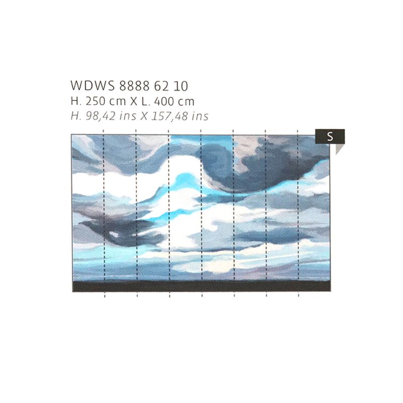 Panoramique intissé Cirrus bleu nuage - 400X250cm - WONDERWALLS - Casadeco - WDWS88886210