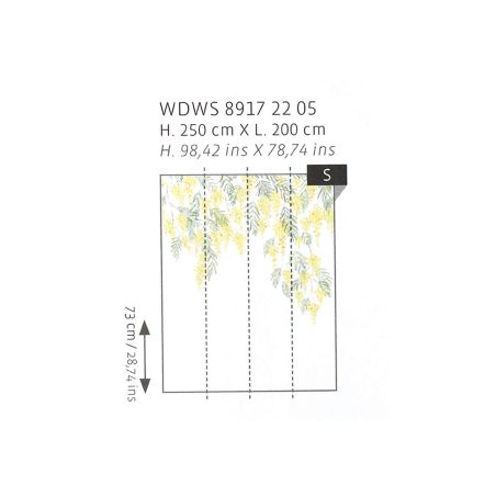 Panoramique intissé mimosa bouton d'or - 200X250cm - WONDERWALLS - Casadeco - WDWS89172205