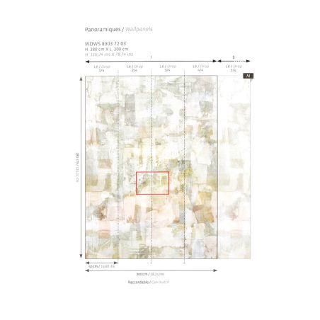 Panoramique intissé etats d'âme vert amande - 200X280cm - WONDERWALLS - Casadeco - WDWS89037203
