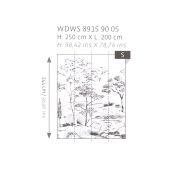 Panoramique intissé piana gravure - 200x250cm - WONDERWALLS - Casadeco - WDWS89159005