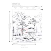 Panoramique intissé piana gravure - 200X280cm - WONDERWALLS - Casadeco - WDWS89159003