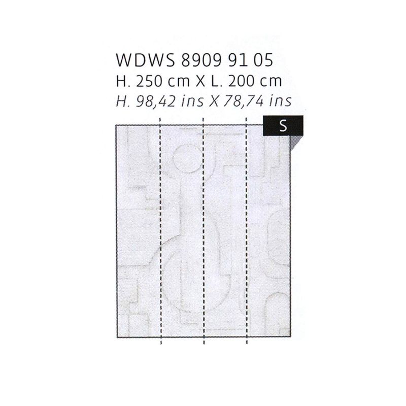 Panoramique intissé Symbolisme brume - 200x250cm - WONDERWALLS - Casadeco - WDWS89099105
