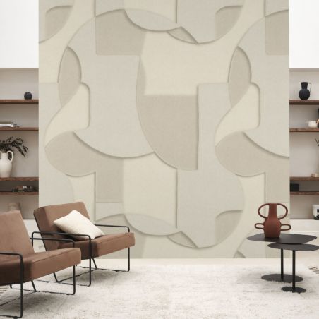 Panoramique intissé Toosoft beige lin - 200x310cm - WONDERWALLS - Casadeco - WDWS89081104