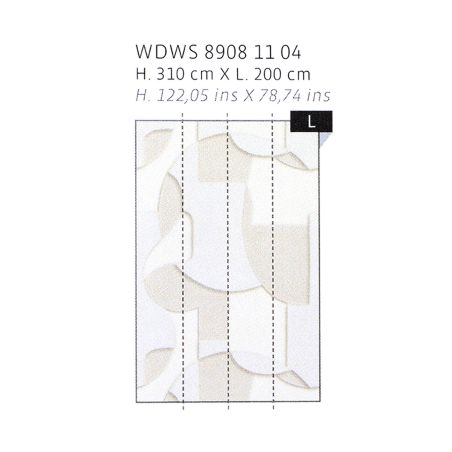 Panoramique intissé Toosoft beige lin - 200x310cm - WONDERWALLS - Casadeco - WDWS89081104