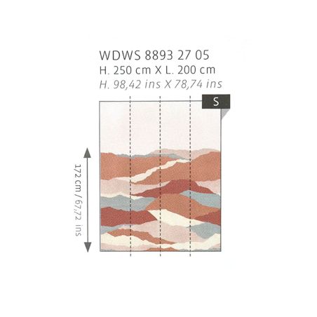 Panoramique intissé Vinicunca terre brûlée - 200x250cm - WONDERWALLS - Casadeco - WDWS88932705