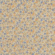 Papier peint Cherry naturel et bleu - FLOWER MARKET - Casadeco - FLOM89221221