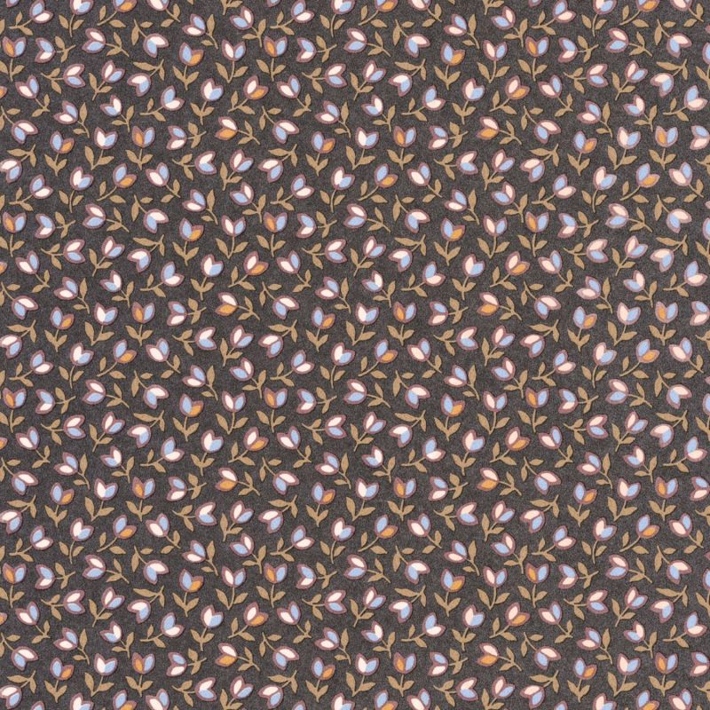 Papier peint Darwin Tulip noir et bordeaux - FLOWER MARKET - Casadeco - FLOM89259332