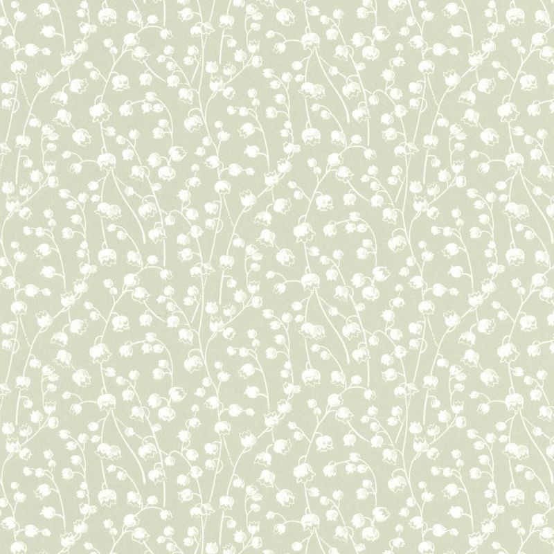 Papier peint Lily of the Valley vert sauge - FLOWER MARKET - Casadeco - FLOM89247101