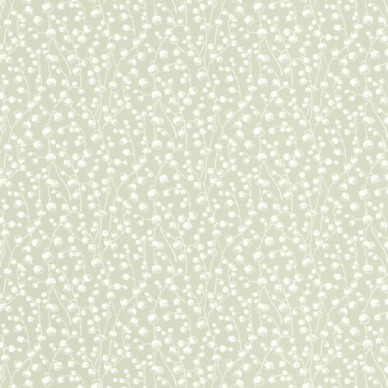 Papier peint Lily of the Valley vert sauge - FLOWER MARKET - Casadeco - FLOM89247101