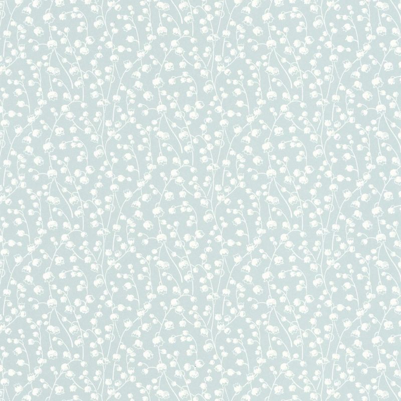 Papier peint Lily of the Valley bleu ciel - FLOWER MARKET - Casadeco - FLOM89246116