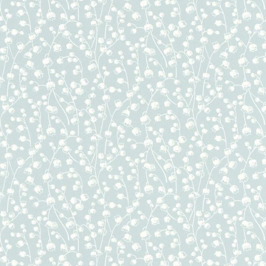 Papier peint Lily of the Valley bleu ciel - FLOWER MARKET - Casadeco - FLOM89246116
