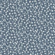 Papier peint Lily of the Valley bleu nuit - FLOWER MARKET - Casadeco - FLOM89246435
