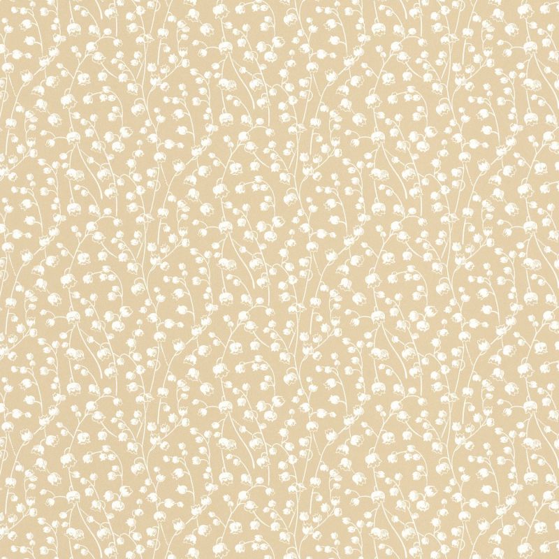 Papier peint Lily of the Valley ficelle - FLOWER MARKET - Casadeco - FLOM89241331