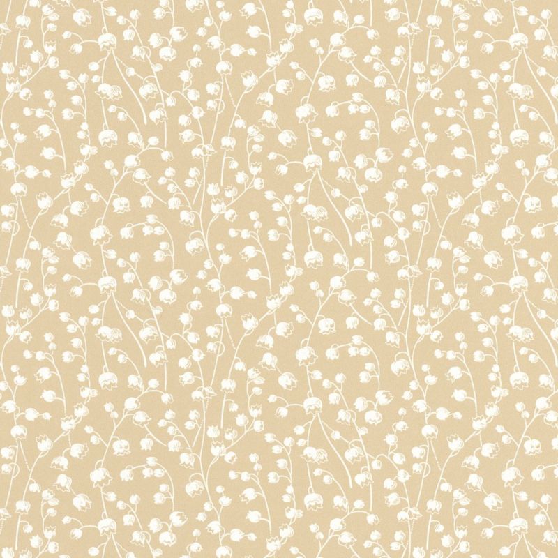 Papier peint Lily of the Valley ficelle - FLOWER MARKET - Casadeco - FLOM89241331