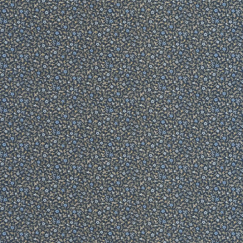 Papier peint Myosotis bleu nuit - FLOWER MARKET - Casadeco - FLOM89236505