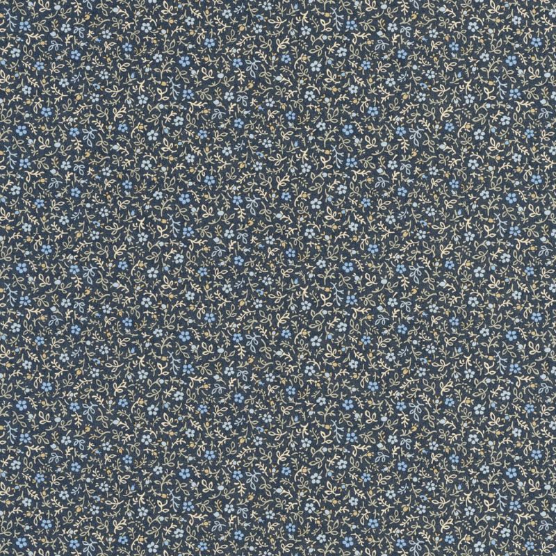 Papier peint Myosotis bleu nuit - FLOWER MARKET - Casadeco - FLOM89236505