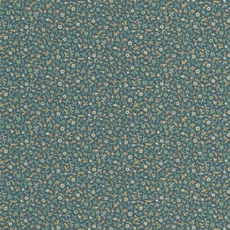 Papier peint Myosotis bleu paon - FLOWER MARKET - Casadeco - FLOM89236434