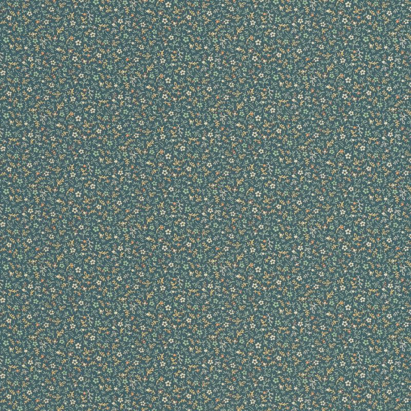 Papier peint Myosotis bleu paon - FLOWER MARKET - Casadeco - FLOM89236434