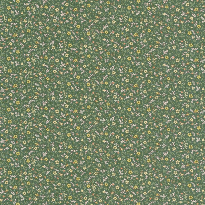 Papier peint Myosotis vert mousse - FLOWER MARKET - Casadeco - FLOM89237414