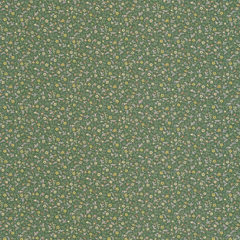 Papier peint Myosotis vert mousse - FLOWER MARKET - Casadeco - FLOM89237414