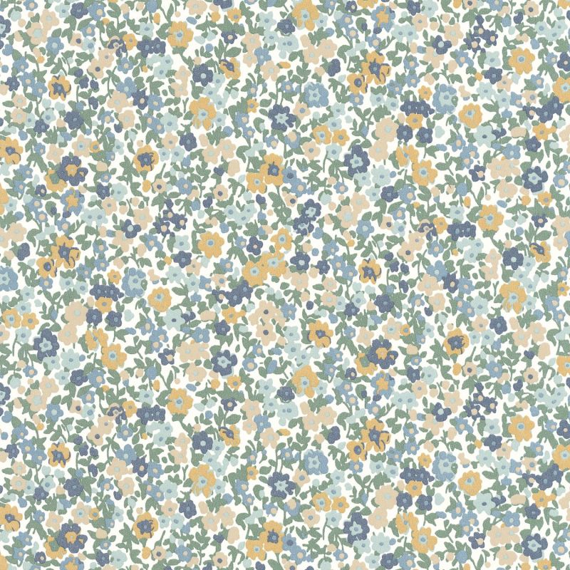 Papier peint Pansy bleu et jaune - FLOWER MARKET - Casadeco - FLOM89216329
