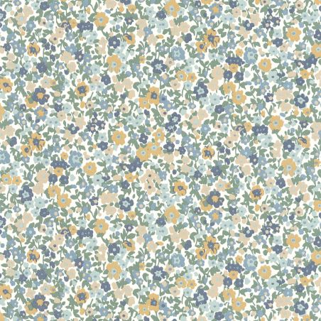 Papier peint Pansy bleu et jaune - FLOWER MARKET - Casadeco - FLOM89216329