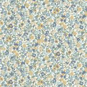 Papier peint Pansy bleu et jaune - FLOWER MARKET - Casadeco - FLOM89216329