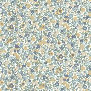 Papier peint Pansy bleu et jaune - FLOWER MARKET - Casadeco - FLOM89216329