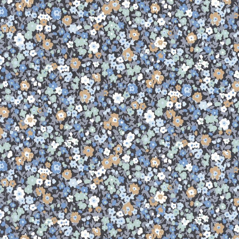 Papier peint Pansy encre et bleu - FLOWER MARKET - Casadeco - FLOM89216518