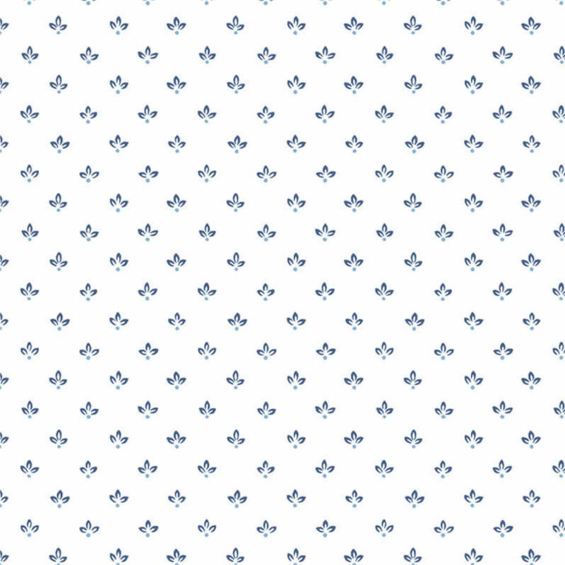 Papier Peint Trois Pétales bleu - CUISINE FRAICHEUR - LUTÈCE - G45462